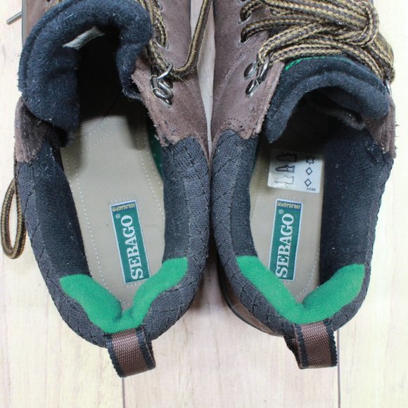 Sebago Brown Leather Waterproof Outdoor Work Hike Tie Boots Size 8.5 M - Picture 6 of 9